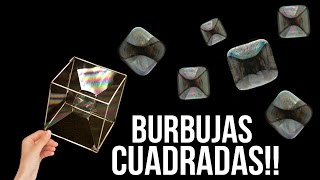 HAZ BURBUJAS CUADRADAS EXPERIMENTOS CASEROS INCREIBLES  Tutoriales Belen [upl. by Sura978]