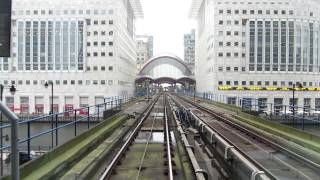 Riding the London DLR train from Lewisham to Bank [upl. by Torray]