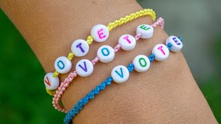 Friendship Bracelets with Beads Easy DIY [upl. by Enellek]