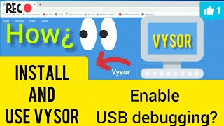 How to install and use vysor on windows  enable USB debugging option [upl. by Terrene]