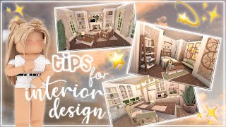 Tips and Tricks for Interior Designs on Bloxburg  Nixilia [upl. by Dnaloy]