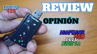 Review adaptador tarjeta de sonido USB para audio [upl. by Primavera]