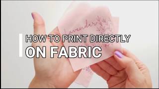 HOW TO PRINT ON FABRIC AT HOME [upl. by Holmen]