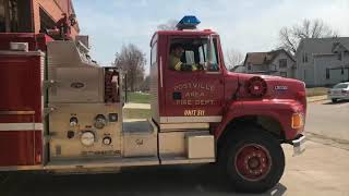 Postville Fire Dept Grass Fire Response  4421 [upl. by Sil]