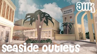 Seaside Outlet Mall Speed Build  ROBLOX BLOXBURG   tour [upl. by Heall]