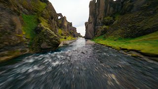 FPV Drone Flight through Beautiful Iceland Canyon [upl. by Asirral]