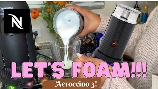 How To Foam Milk With Aeroccino 3 Make Coffee With Foam Tips amp Tricks  Easy Foamed Latte Recipe [upl. by Nnawaj]