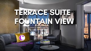 Terrace Suite Fountain view FULL Tour at The Cosmopolitan Las Vegas [upl. by Arakal802]