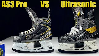 CCM Super Tacks AS3 Pro v Bauer Supreme Ultrasonic  Detailed hockey Skates review [upl. by Primrose996]