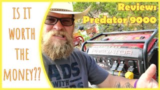 Review Predator 9000 Generator from Harbor Freight [upl. by Lirbaj]