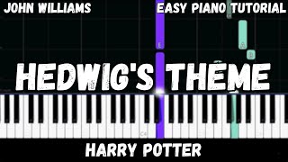 Harry Potter  Hedwigs Theme Easy Piano Tutorial [upl. by Eniarda]