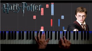 Harry Potter Main Theme Hedwigs Theme  Piano Tutorial EASYMEDIUM  Synthesia [upl. by Schargel]