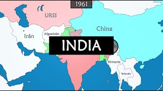 India  Resumen en mapas de la historia de la India desde 1900 [upl. by Otrebile]