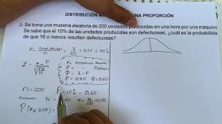 Distribución muestral de proporción Ejercicios [upl. by Enila644]