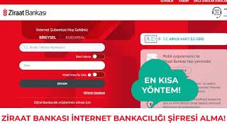 Ziraat Bankası İnternet Bankacılığı Şifresi Nasıl Alınır Bankaya Gitmeden Mobil Şifre Alma [upl. by Nollie]