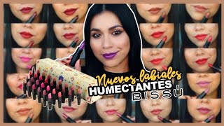 NUEVOS LABIALES HUMECTANTES BISSÚ ¿Realmente son mejores  SWATCHES EN LOS LABIOS  Karla Burelo [upl. by Aldred143]