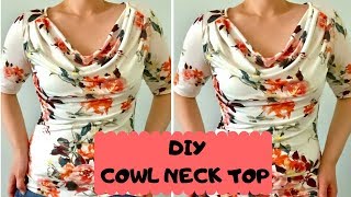 How to make a cowl neck top  Easy method  Beginners [upl. by Leigha908]