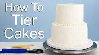 The EASIEST way to Tier a Cake [upl. by Lizabeth865]