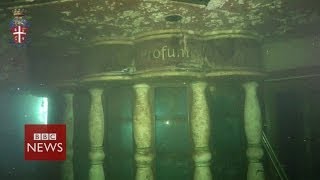 Costa Concordia underwater footage  BBC News [upl. by Olivie652]