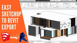 Sketchup to Revit Export with Materials [upl. by Sheehan]