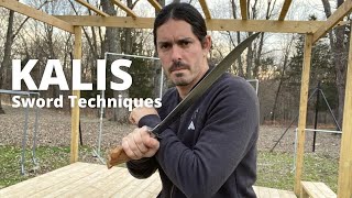 Short Sword Basic Fighting Techniques  Kali Escrima Arnis [upl. by Aiekam198]