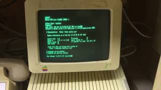 Apple IIc 300 baud modem dial up [upl. by Airuam770]