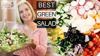 Tossed Green Salad Recipes for a Crowd  EASY PEASY [upl. by Eugirne750]