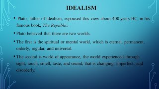 Idealism [upl. by Haldas]