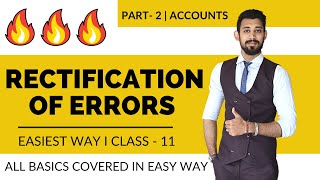 Rectification of errors  Suspense account  Class 11  Part 2  Accounts [upl. by Eeneg]