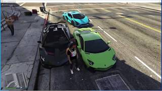 GTA 5 ROLEPLAY  LAMBORGHINI CAR MEET NERD COME BACK FOR REVENGE [upl. by Kucik]