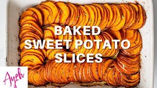 Baked Sweet Potato Slices [upl. by Ahsirahc]