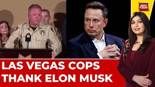 Tesla Cybertruck Explosion Case Las Vegas Police Thank Elon Musk For Assistance  India Today [upl. by Arihday]