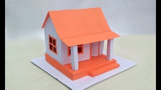 How to make paper house  Easy paper house making [upl. by Nemzaj]