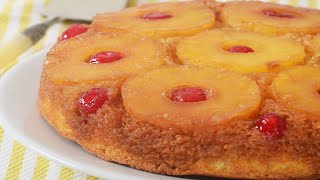 Pineapple Upside Down Cake Recipe Demonstration  Joyofbakingcom [upl. by Eemyaj]