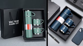 Vacuum Flask Set With 3 Cups  Premium Quality Vacuum Flask Set [upl. by Beauregard]