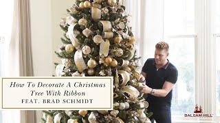 How to Decorate your Christmas Tree Professionally with Ribbons [upl. by Lesko]