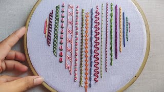 Hand embroidery for beginners  Basic Embroidery stitches for beginners  Lets Explore [upl. by Eeryn661]