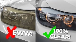 How To Clean amp Restore Headlights  Remove Yellow Foggy Headlight Oxidation [upl. by Raamaj841]