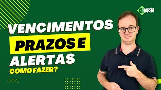 Como Fazer Planilha com Prazos de Vencimentos e Alertas no EXCEL  Curso de Excel OnLine [upl. by Ave323]