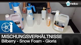 Autopflege Mischungsverhältnis Bilberry  Gloria FM10  Kwazar Venus  Foam Lance  Isopropanol [upl. by Gregorio]