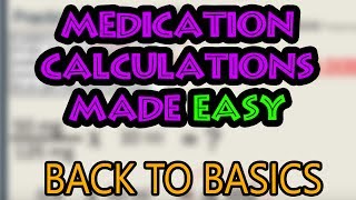 How To Do Medication Dosage Calculations Basics [upl. by Holleran]