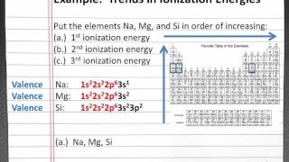 CHEMISTRY 101 Trends in Ionization Energies [upl. by Attinahs395]