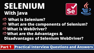 Part1Selenium with Java Tutorial  Practical Interview Questions and Answers  Selenium WebDriver [upl. by Dorelle748]