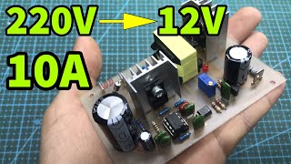 220V to 12V 10A Power Supply [upl. by Brett]