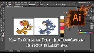 Adobe Illustrator CC Tutorial  How to image trace in illustrator in easiest way [upl. by Miah]