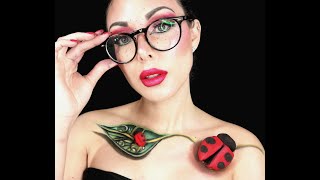 Emoji Makeup Challenge Tutorial 3D Body Paint [upl. by Niac]