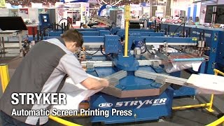 Stryker  Automatic Screen Printing Press  MampR Screen Printing [upl. by Ikik86]