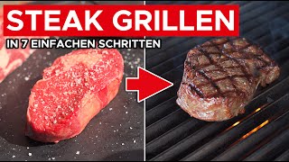 Steak Grillen Das perfekte Steak in 7 einfachen Schritten auf dem Gasgrill zubereiten [upl. by Corena]