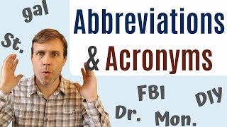 Abbreviations amp Acronyms to Build Your Vocabulary [upl. by Bass]