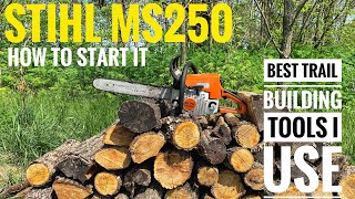 Stihl MS250 How To Start it [upl. by Salhcin]